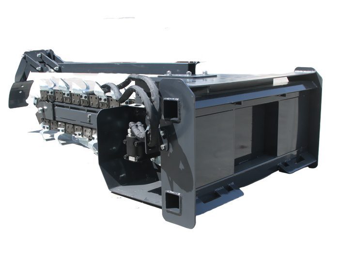 skid steer Trencher side view