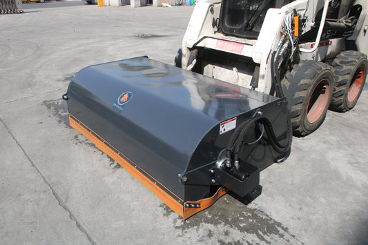 Box Broom Sweeper Made Easy for Skid Steers