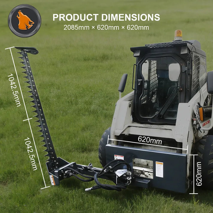 skid steer sickle bar mower size picture