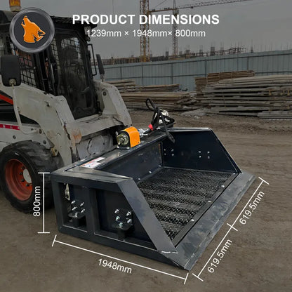 skid steer screening bucket size picture