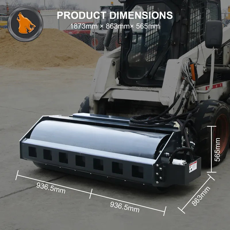skid steer vibratory plate compactor size picture