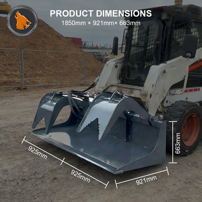 grapple bucket size