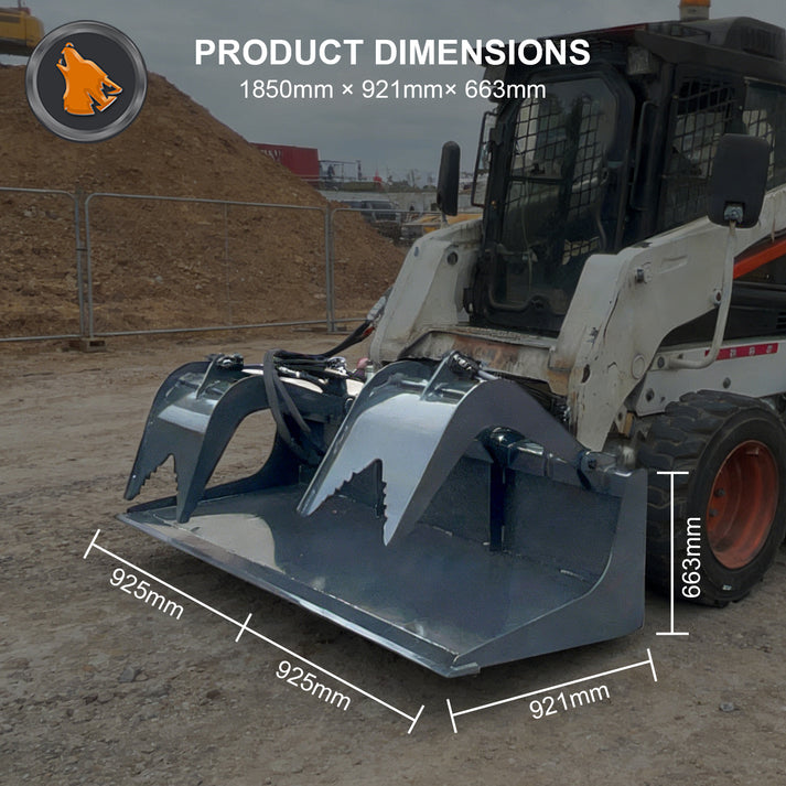 grapple bucket size