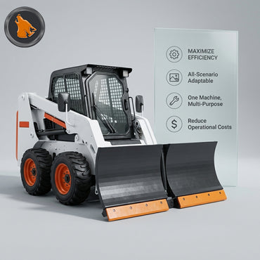 skid steer v-snow blade features