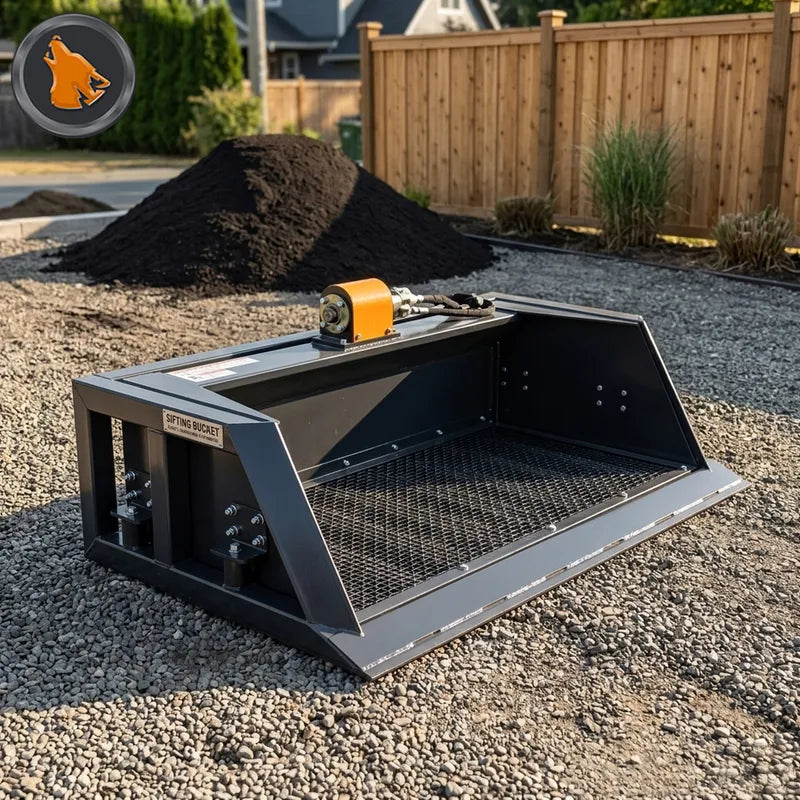 skid steer screening bucket overall picture