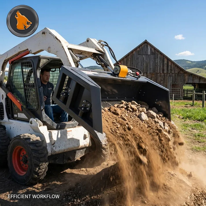 skid steer screening bucket working drawing