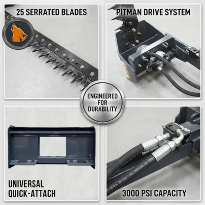 skid steer sickle bar mower detailed images
