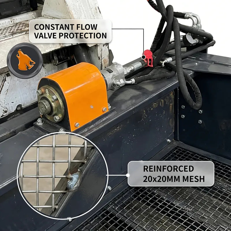 skid steer screening bucket details drawing