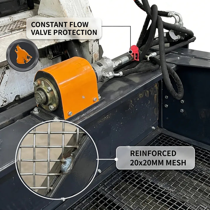 skid steer screening bucket details drawing