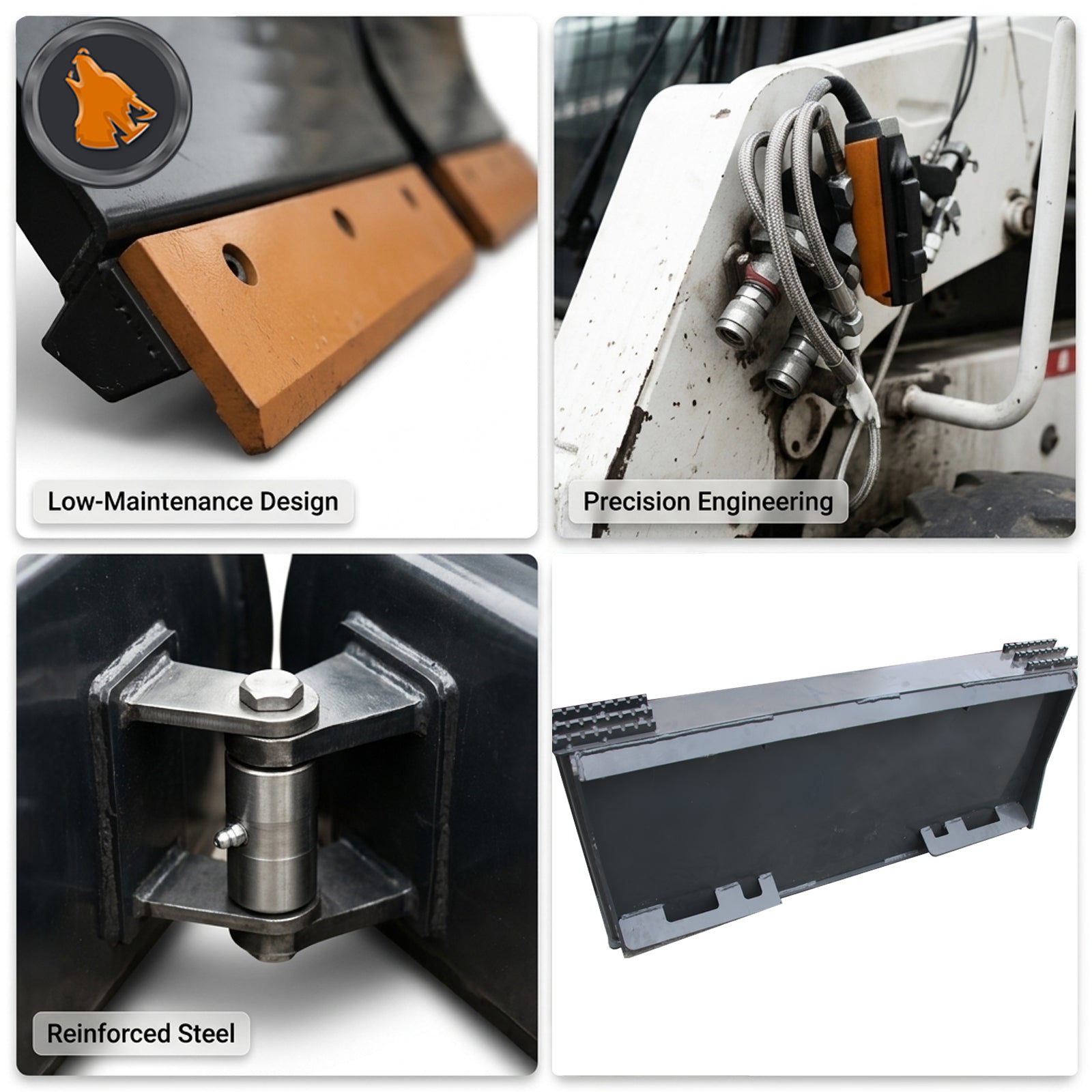 84 Inch V-Snow Blade for Skid Steer - ±30° Angle, Heavy Duty V