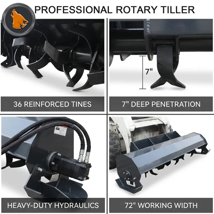 skid steer tiller part drawing