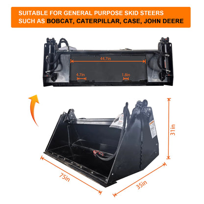 skid_steer_4-in-1_bucket_opening_action
