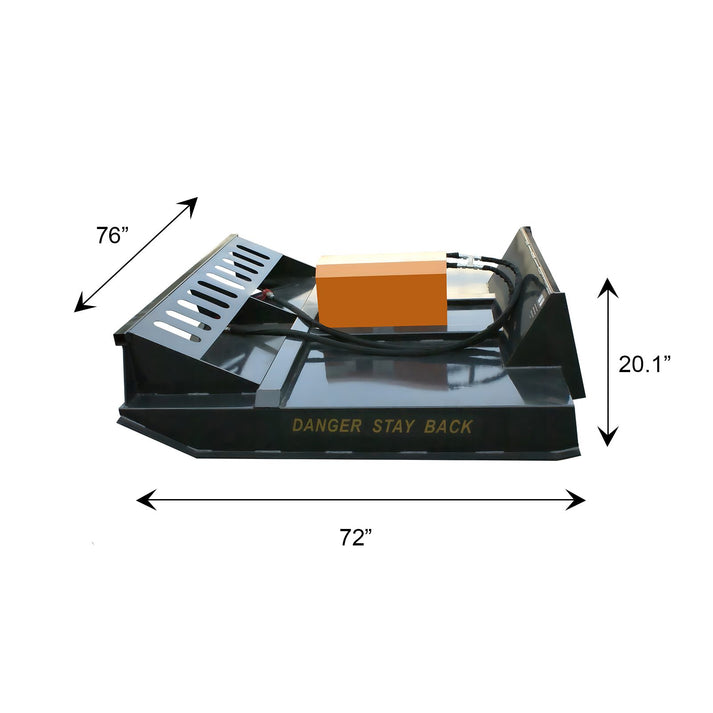 skid steer hydraulic brush cutter main body length