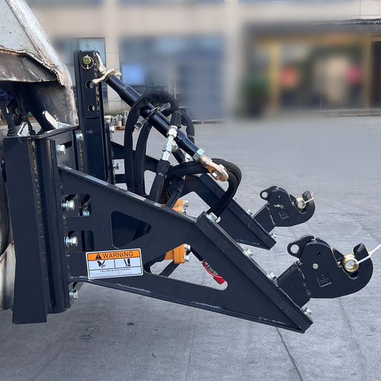 skid steer hydraulic 3-point hitch system side view