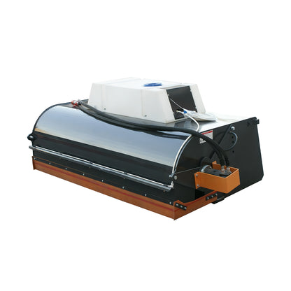 72 Inch Hydraulic Box Broom Sweeper (90 liter water tank) for Skid Steer - Sweeping Tool