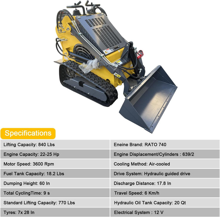mini skid steer T460 details