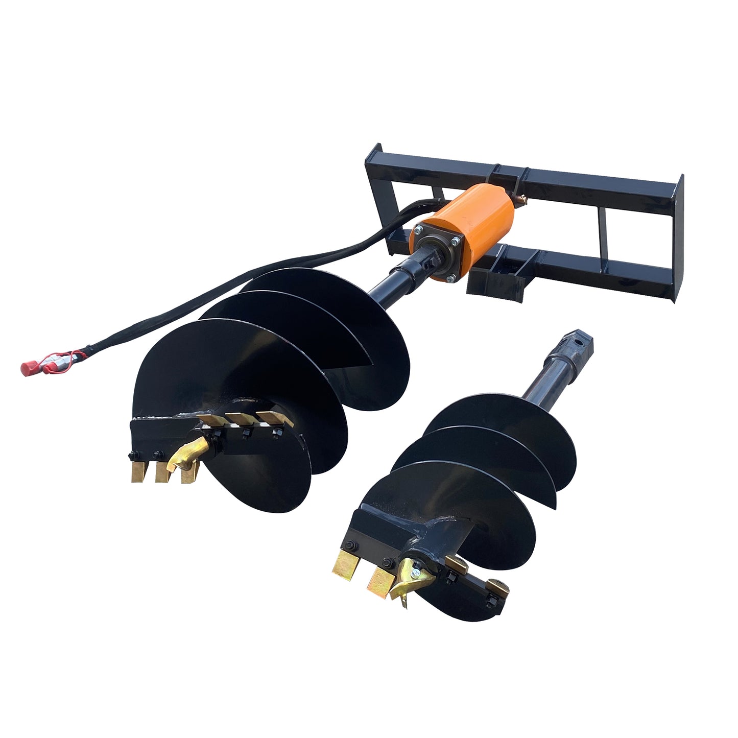 35 Inch Hydraulic Auger Drive with Bit for Skid Steer - Hole Drilling Tool