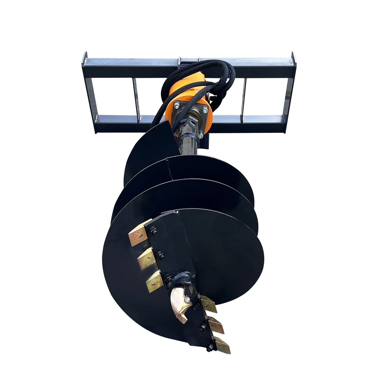35 Inch Hydraulic Auger Drive with Bit for Skid Steer - Hole Drilling Tool