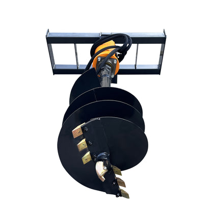 35 Inch Hydraulic Auger Drive with Bit for Skid Steer - Hole Drilling Tool