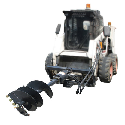35 Inch Hydraulic Auger Drive with Bit for Skid Steer - Hole Drilling Tool