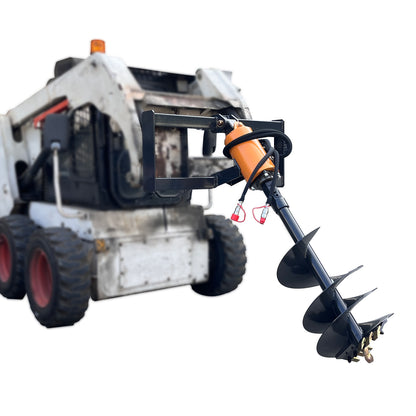 35 Inch Hydraulic Auger Drive with Bit for Skid Steer - Hole Drilling Tool
