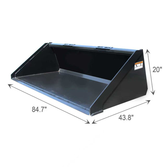 84"track duty bucket size