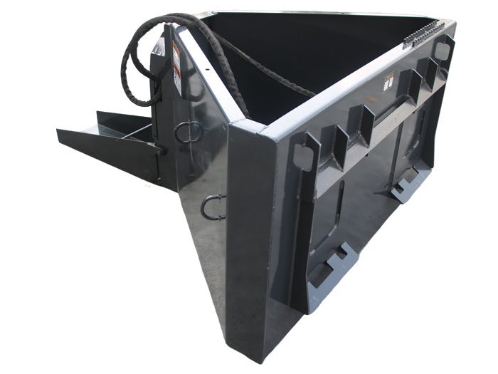 skid steer concrete chuter side view
