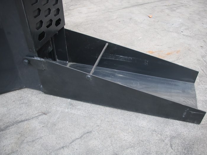 skid steer concrete chuter side details