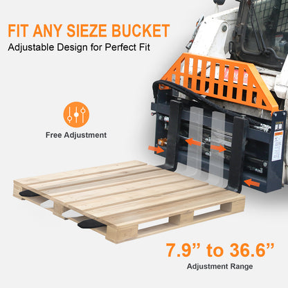 4000 lbs Pallet Fork Hydraulic Adjustable - Material Handling - Adjustable Pallet Tool