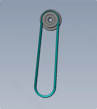 Pulley with 2 belts