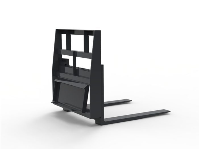 mini pallet fork back view