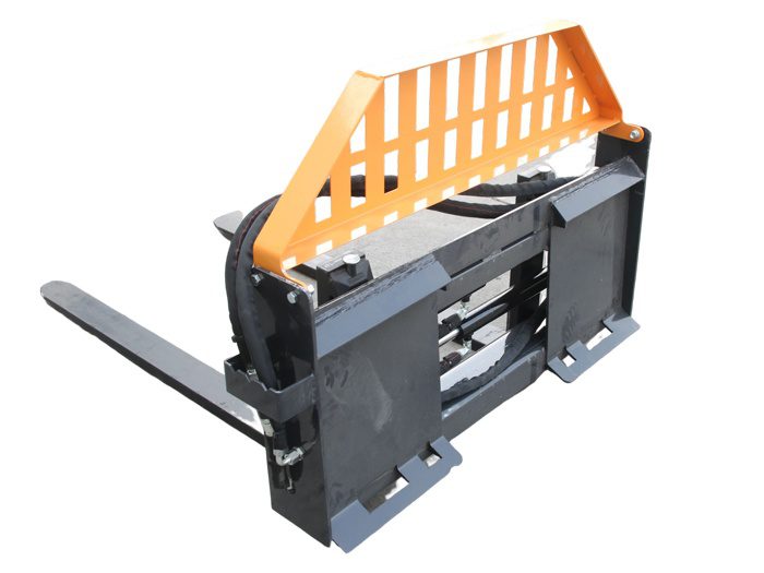pallet fork hydraulic adjustable back view