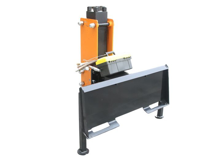 skid steer post driver back view