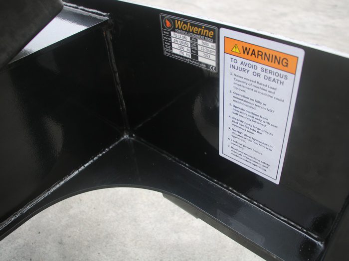 skid steer post driver warning