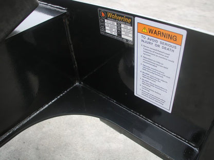 skid steer post driver warning
