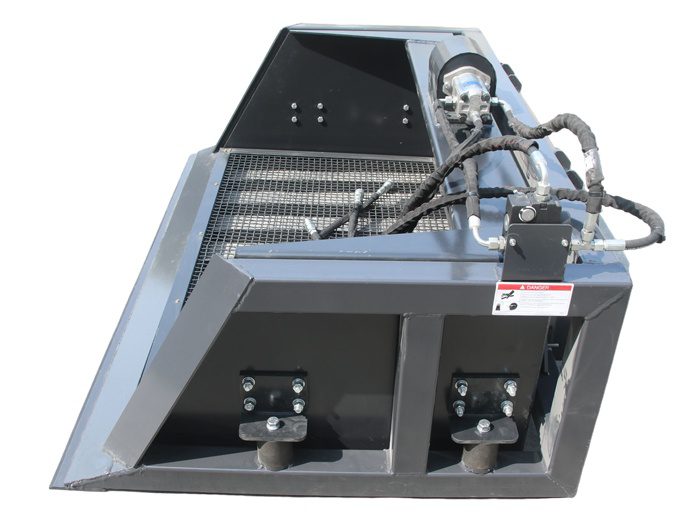 skid steer screening bucket side view